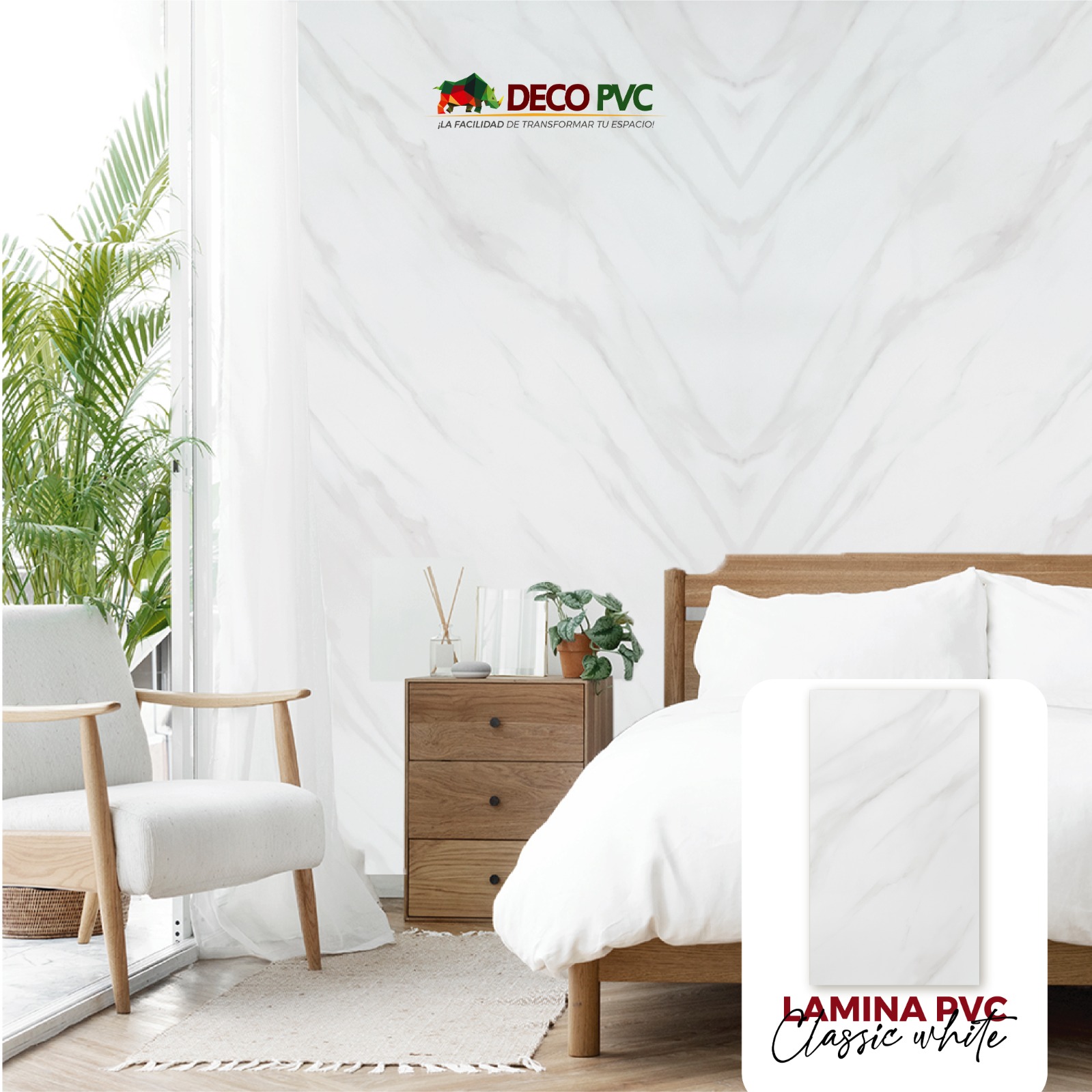 Foto 2 | Deco Pvc Lámina Pvc Tipo Mármol 1.22x2.44m 3mm Pack 2