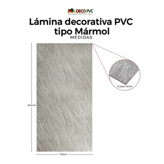 Foto 3 | Deco Pvc Lámina Pvc Tipo Mármol 1.22x2.44m 3mm Pack 2