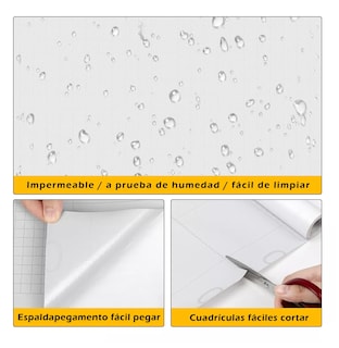 Foto 4 | Papel Tapiz Autoadhesivo 3d Cocina Adhesivos Pared 10 M, Blanco