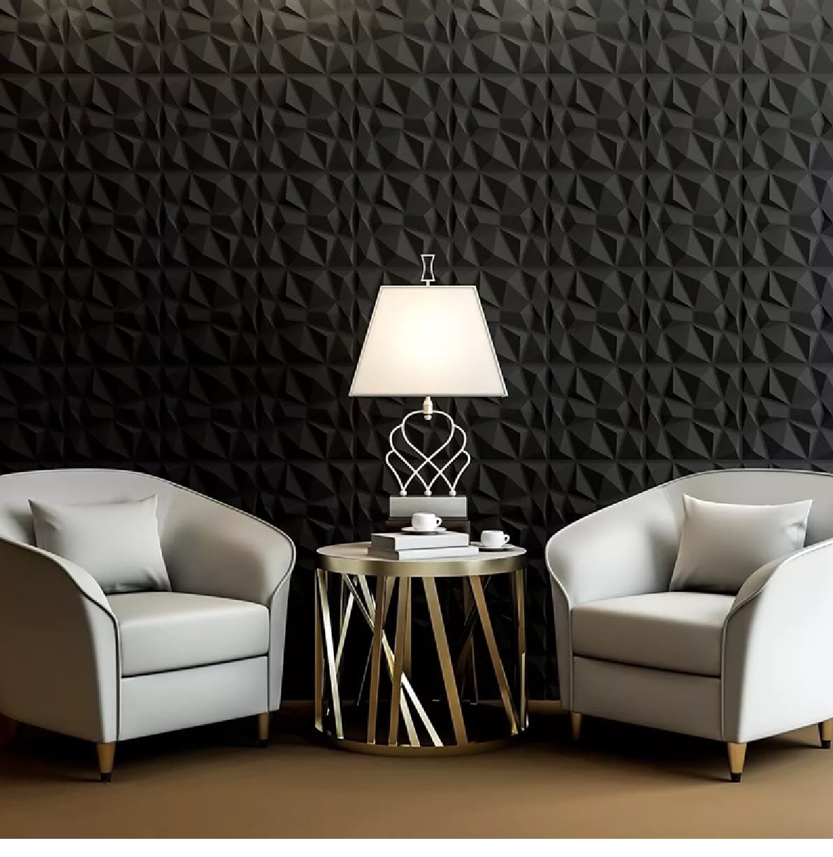 Foto 7 pulgar | Panel Decorativo HappyWare Negro en 3d 20 Piezas