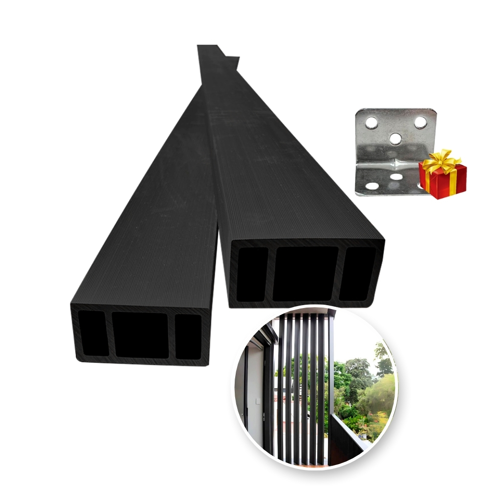 Foto 1 | Viga Para Exterior Wpc Con Accesorios / 4pz / 5x10x280cm (Negro)