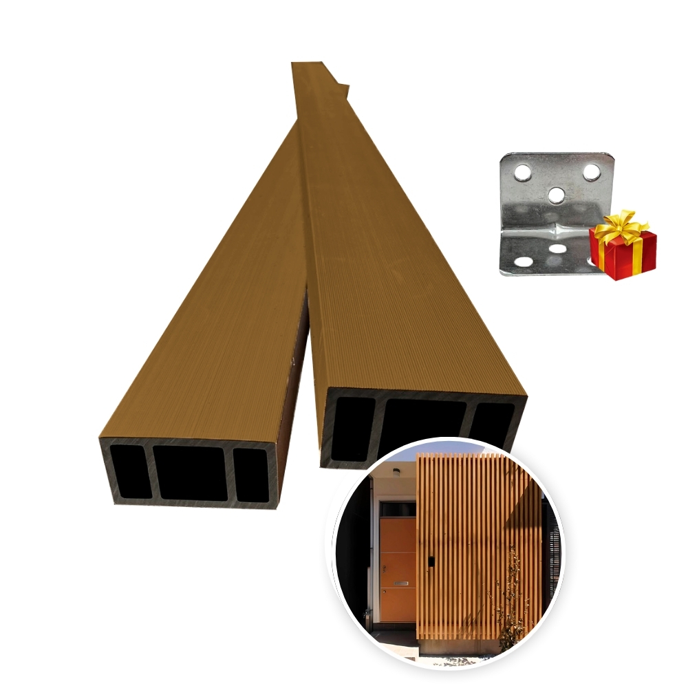 Foto 1 | Viga Para Exterior Wpc Con Accesorios / 4pz / 5x10x280cm (Teca)