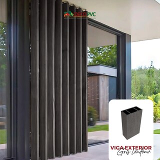 Foto 2 | Viga Para Exterior Wpc Con Accesorios / 4pz / 5x10x280cm (Gris London)