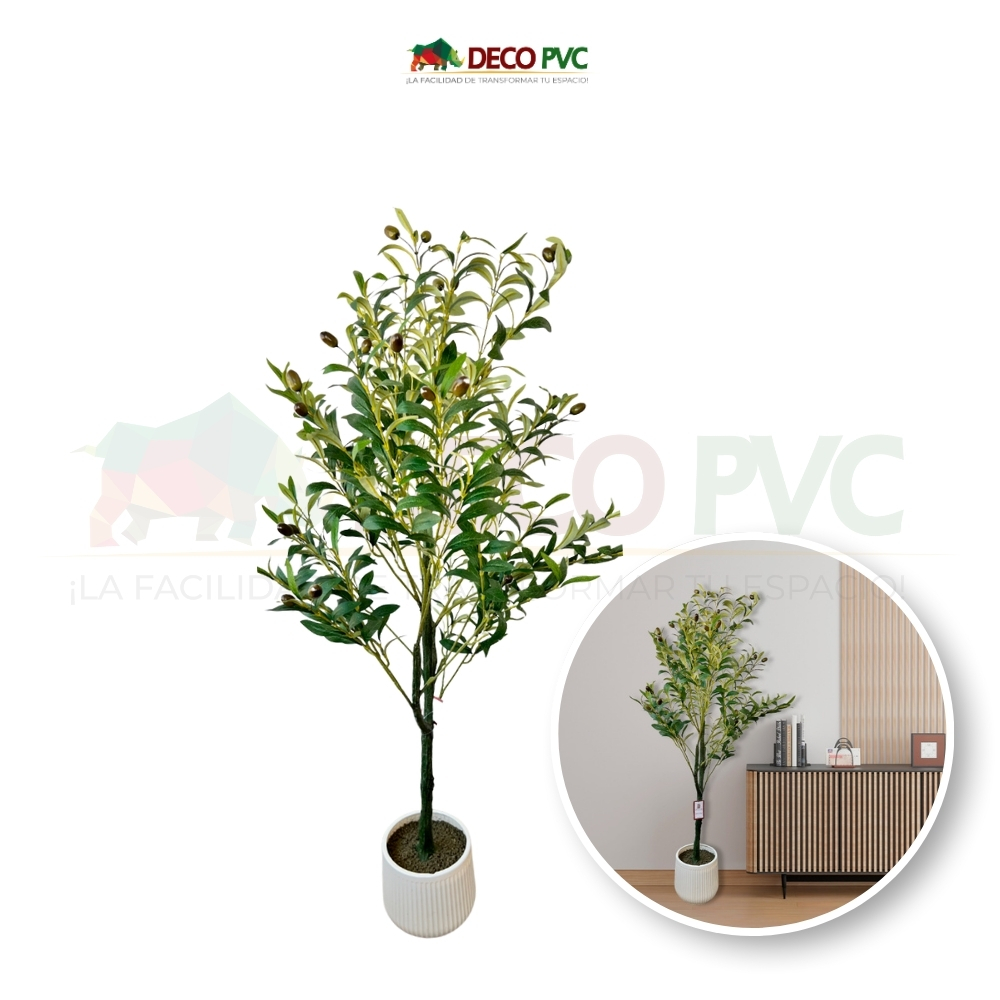 Foto 6 pulgar | Árbol / Planta Artificial Realista Con Maceta 1.2m