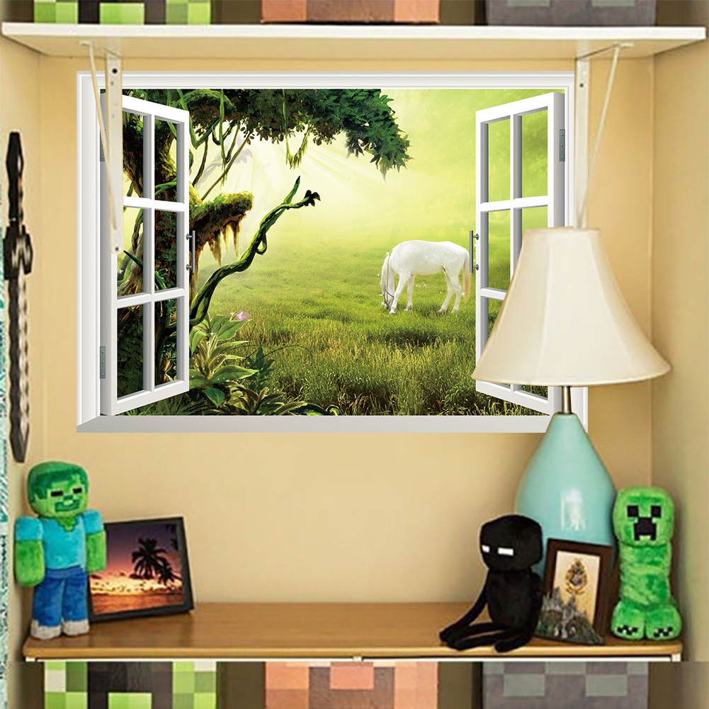 Foto 3 pulgar | Adhesivo de Pared Pvc 3d Caballo de Pradera 48 X 68 Cm - Venta Internacional