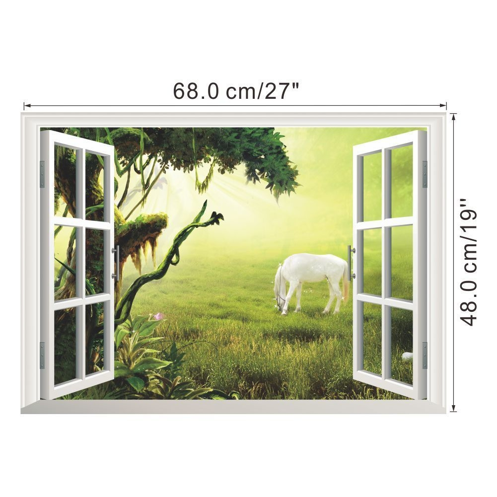 Foto 4 pulgar | Adhesivo de Pared Pvc 3d Caballo de Pradera 48 X 68 Cm - Venta Internacional