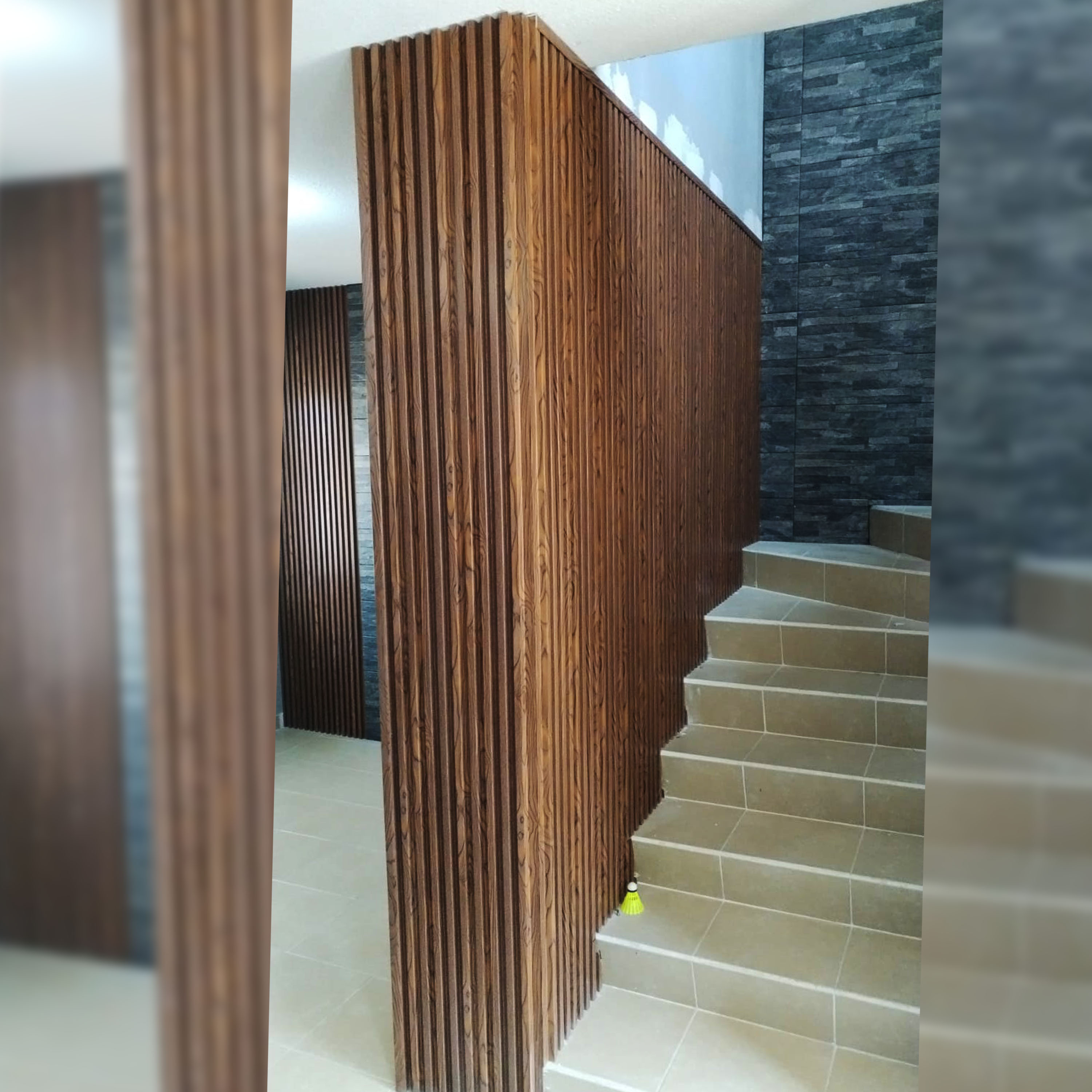 Foto 5 pulgar | Lambrín Panel Decorativo Madera Wpc Encino Oscuro 14 Piezas 290 x 17cm