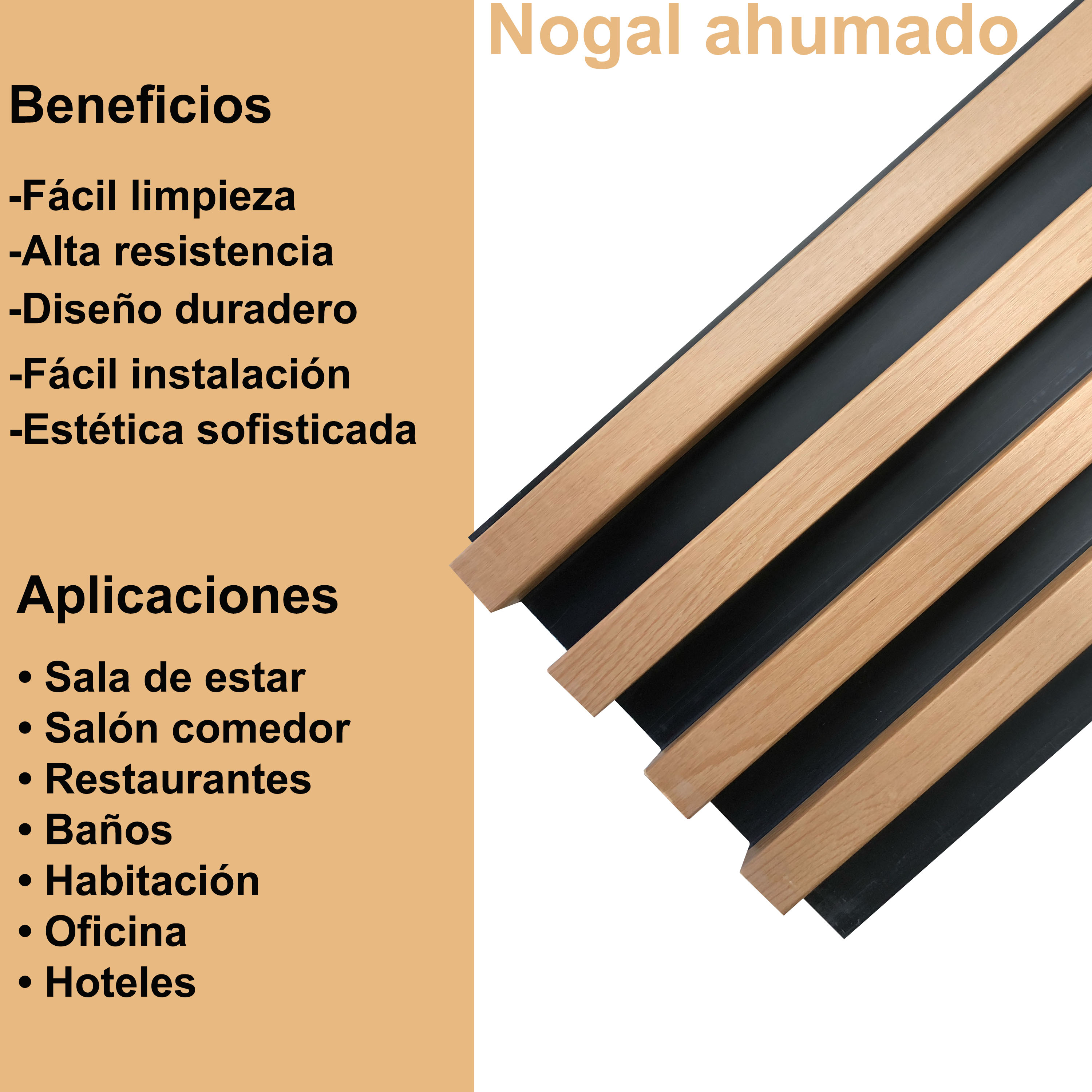 Foto 3 pulgar | Lambrín Decorativo Madera Wpc Roble Natural 290 x 17cm 14 Piezas