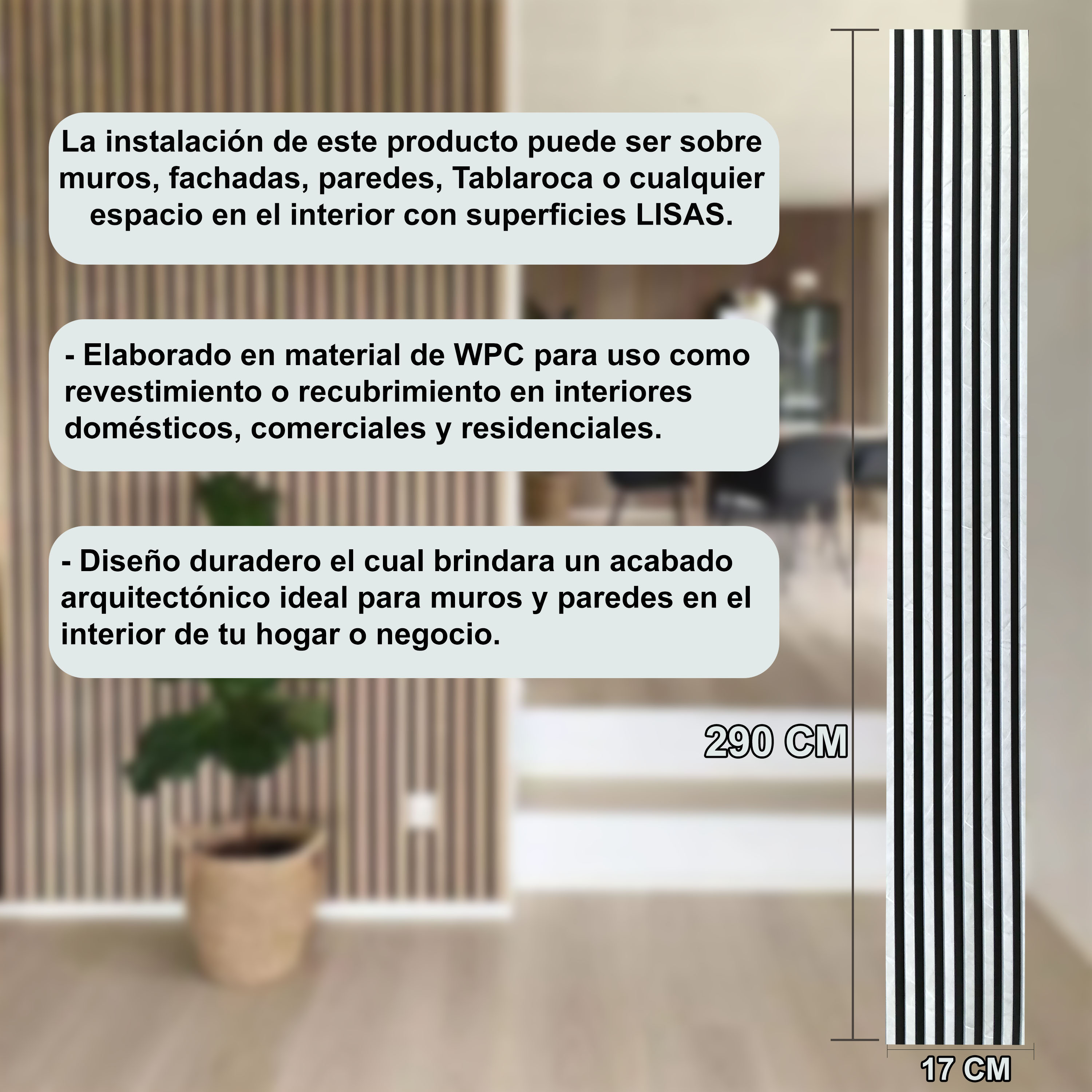Foto 3 pulgar | Lambrín Decorativo Madera Wpc Mármol 290 x 17cm 14 Piezas