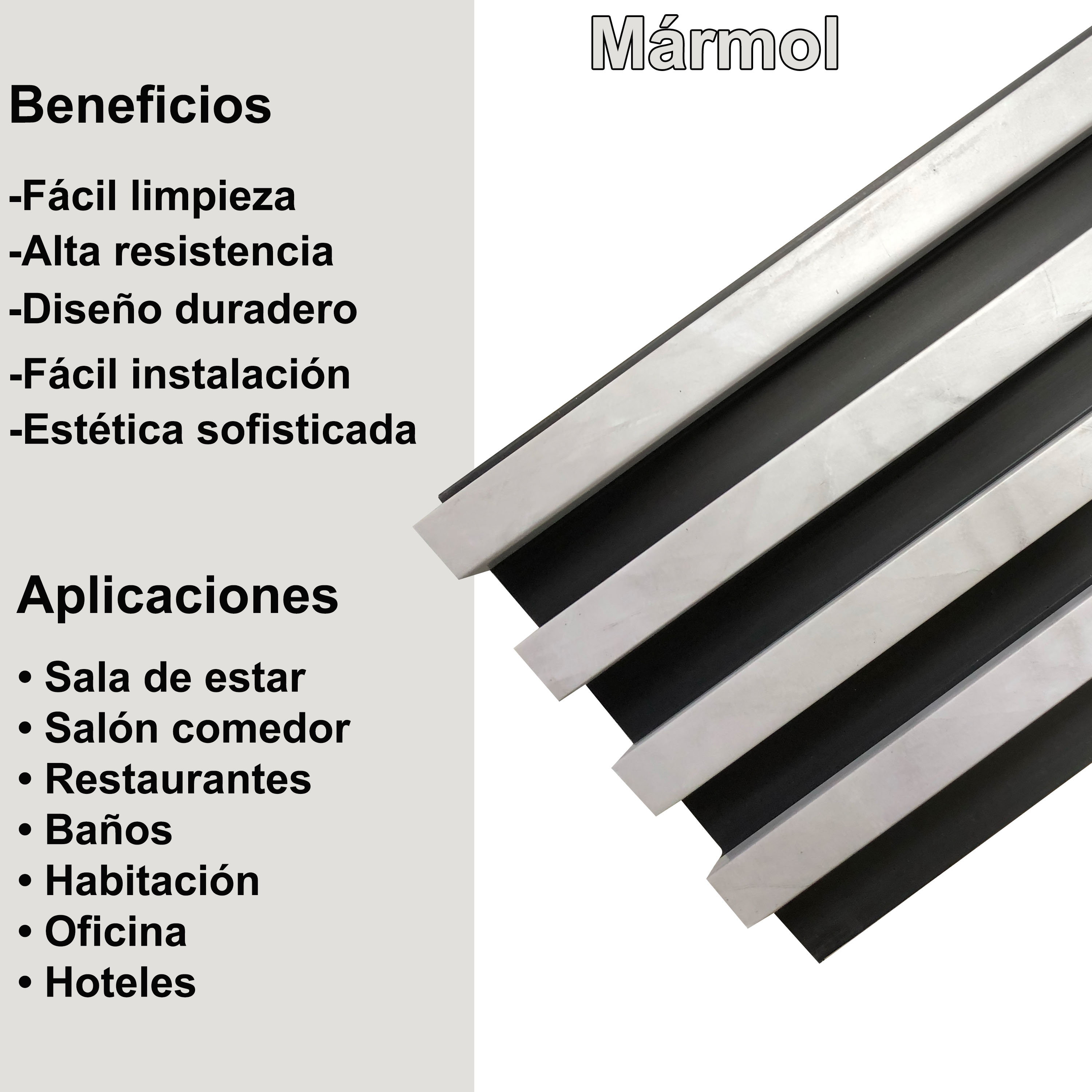 Foto 4 pulgar | Lambrín Decorativo Madera Wpc Mármol 290 x 17cm 14 Piezas