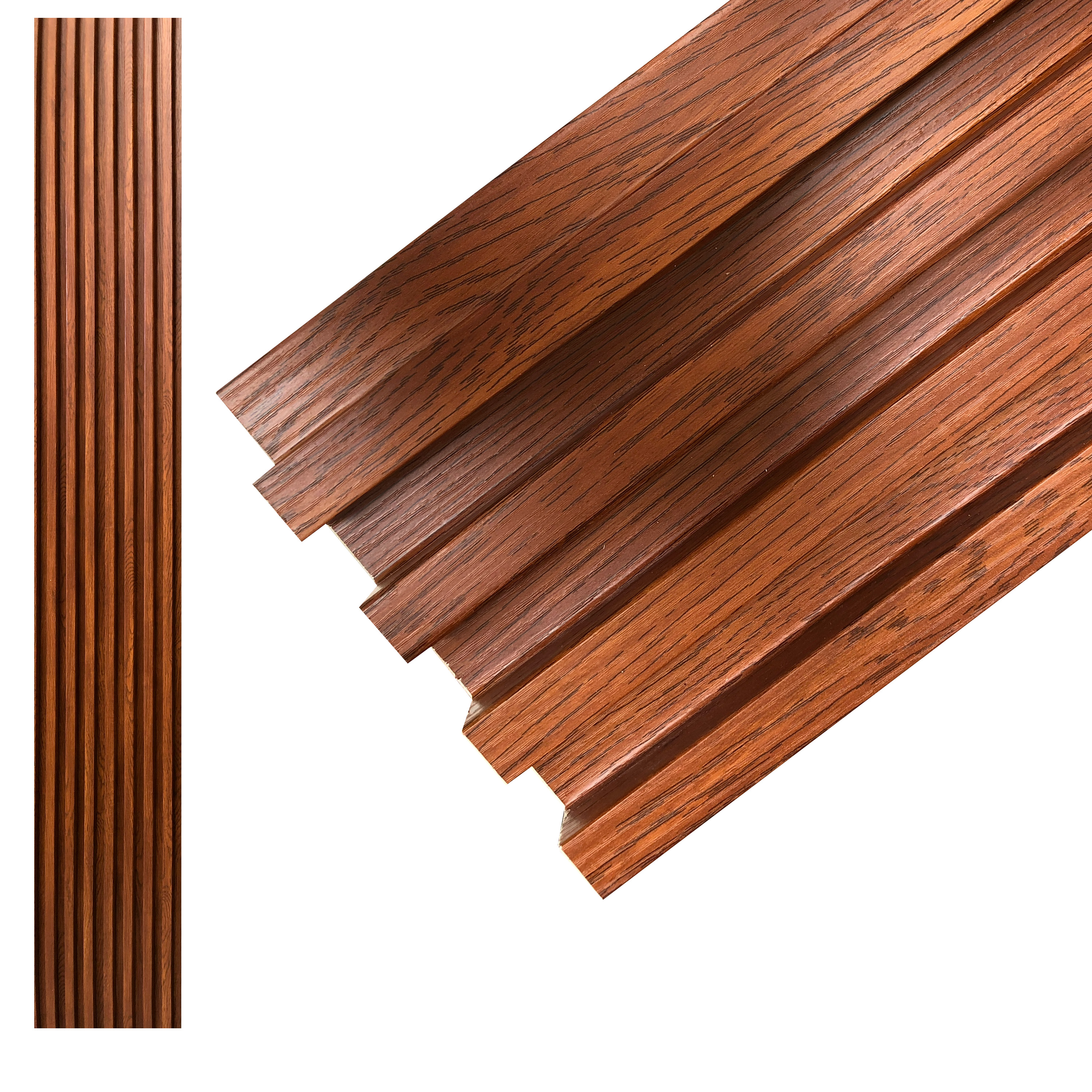 Foto 1 | Lambrín Decorativo Madera Wpc Nogal Rústico 290 x 17cm 14 Piezas