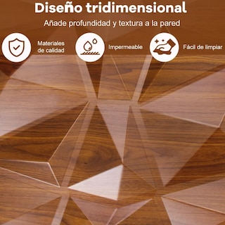Foto 2 | Panel Decorativo Pared 3D PVC 30 x 30 cm 12 Piezas