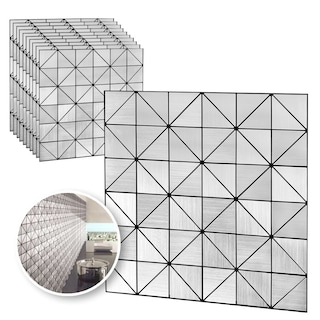 Foto 1 | Mosaico Autoadherible Para Pared Tipo Pirámide Acero / 11pz (1m2)