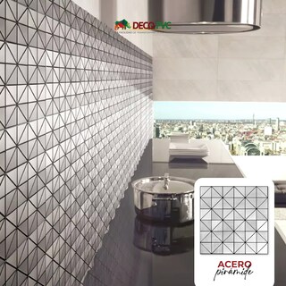 Foto 4 | Mosaico Autoadherible Para Pared Tipo Pirámide Acero / 11pz (1m2)