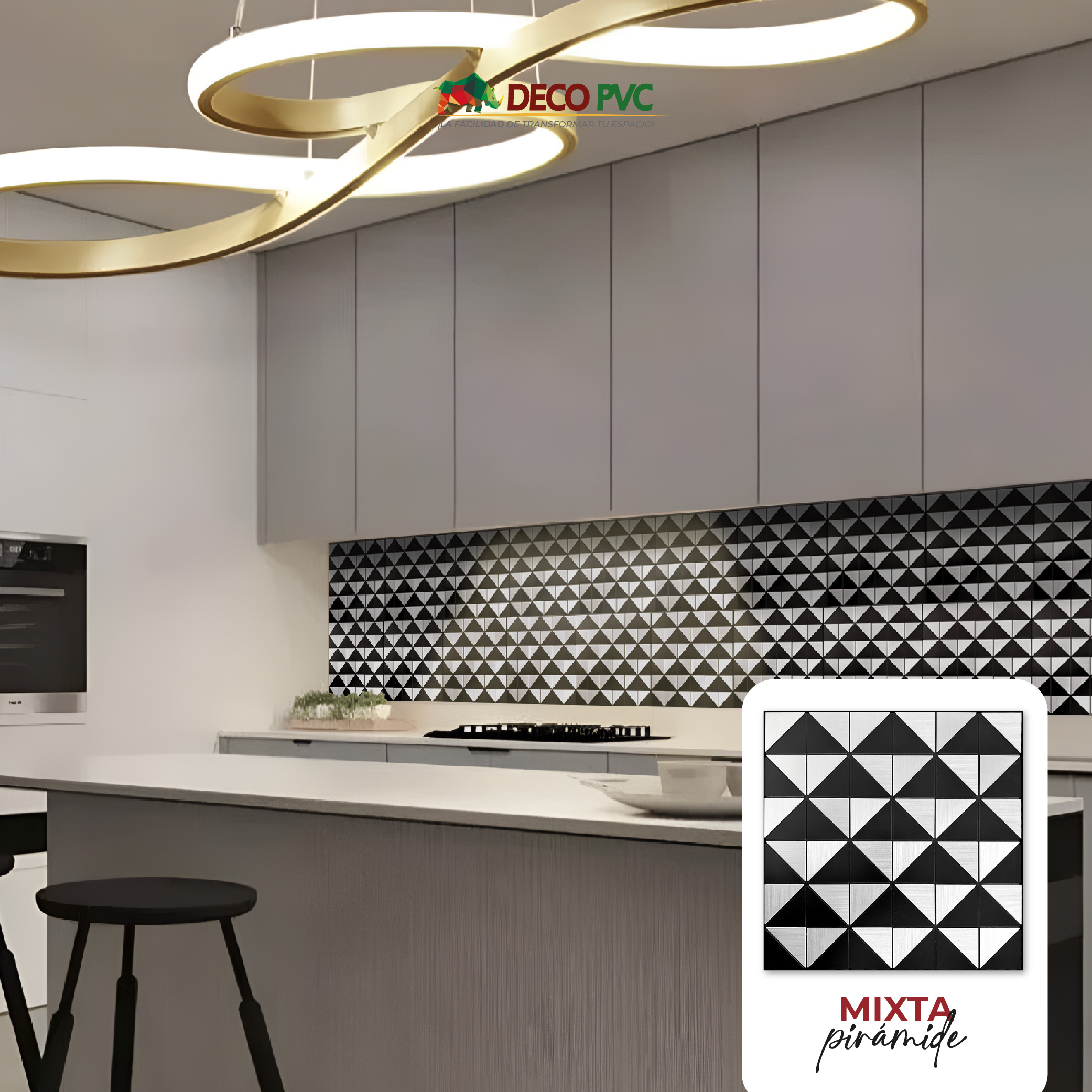 Foto 3 pulgar | Mosaico Autoadherible Para Pared Tipo Pirámide Mixta/ 11pz (1m2)
