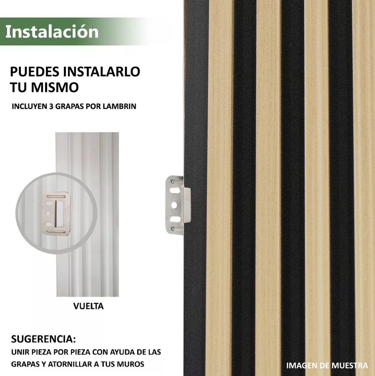 Foto 5 pulgar | Lambrín Decorativo Interior 10 Piezas | Jauz | A2402 | Color Black Pine | Cubre 4.9 M² Tipo Madera Acanalado 290 X 1