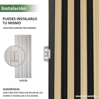 Foto 4 | Lambrín Decorativo Interior 10 Piezas | Jauz | A2402 | Color Black Pine | Cubre 4.9 M² Tipo Madera Acanalado 290 X 1