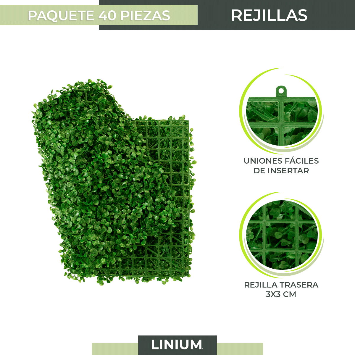 Foto 5 pulgar | Follaje Artificial Premium 40 Piezas