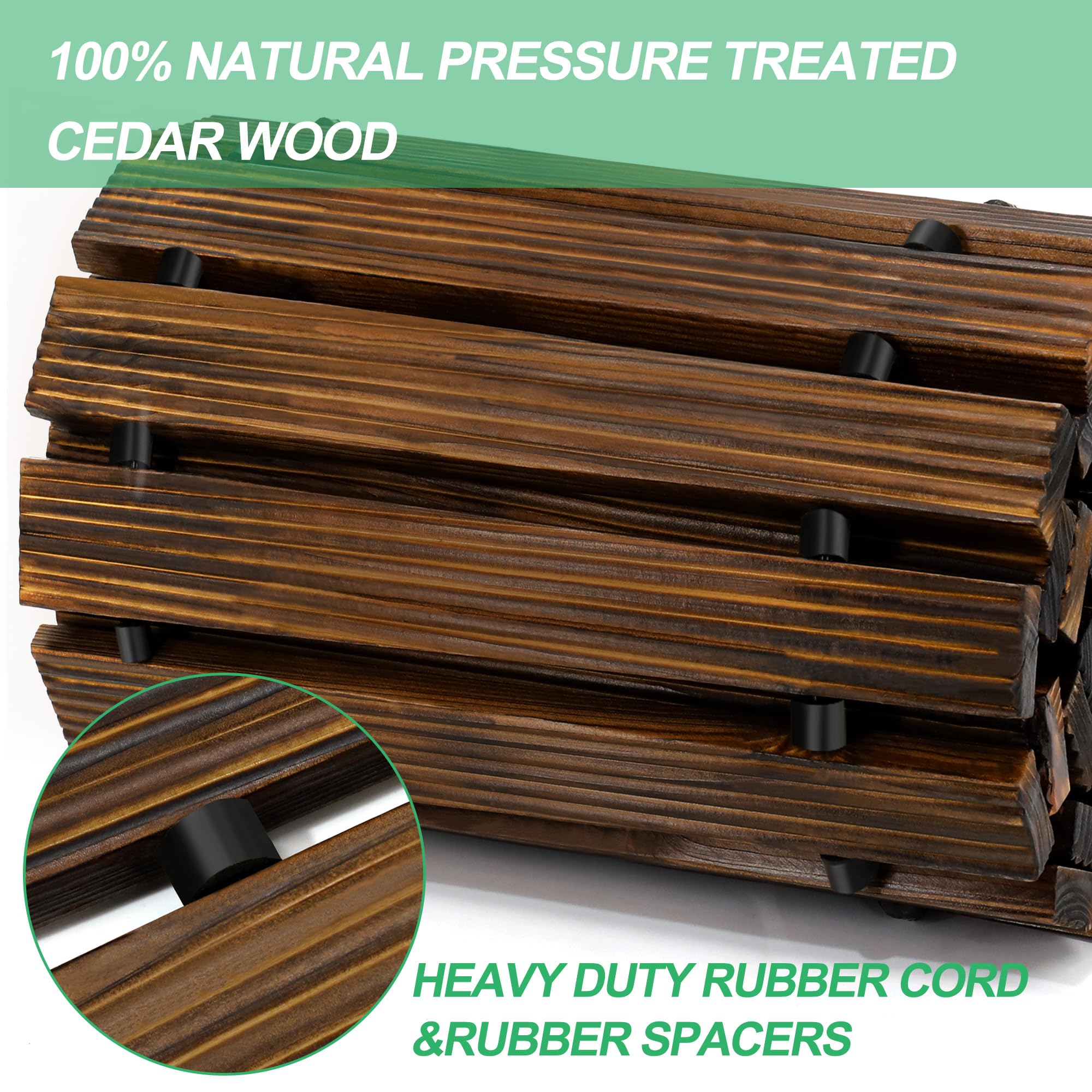 Foto 6 pulgar | Garden Pathway Reliancer, Madera De Cedro, Enrollable, 2,4 M, Recta - Venta Internacional.