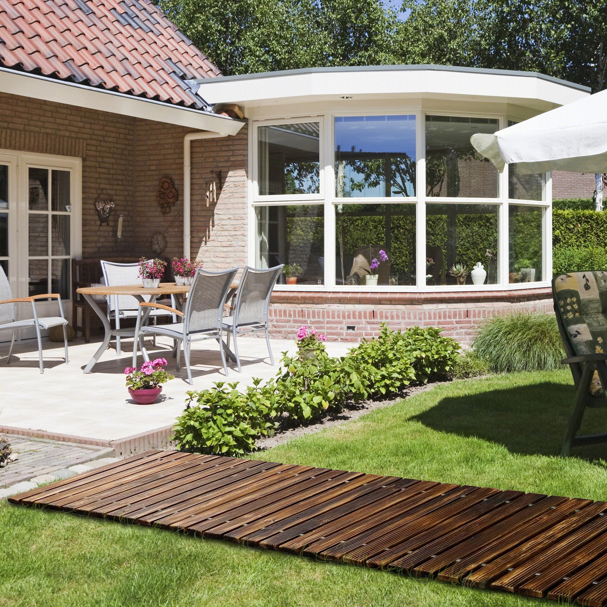 Foto 8 pulgar | Garden Pathway Reliancer, Madera De Cedro, Enrollable, 2,4 M, Recta - Venta Internacional.