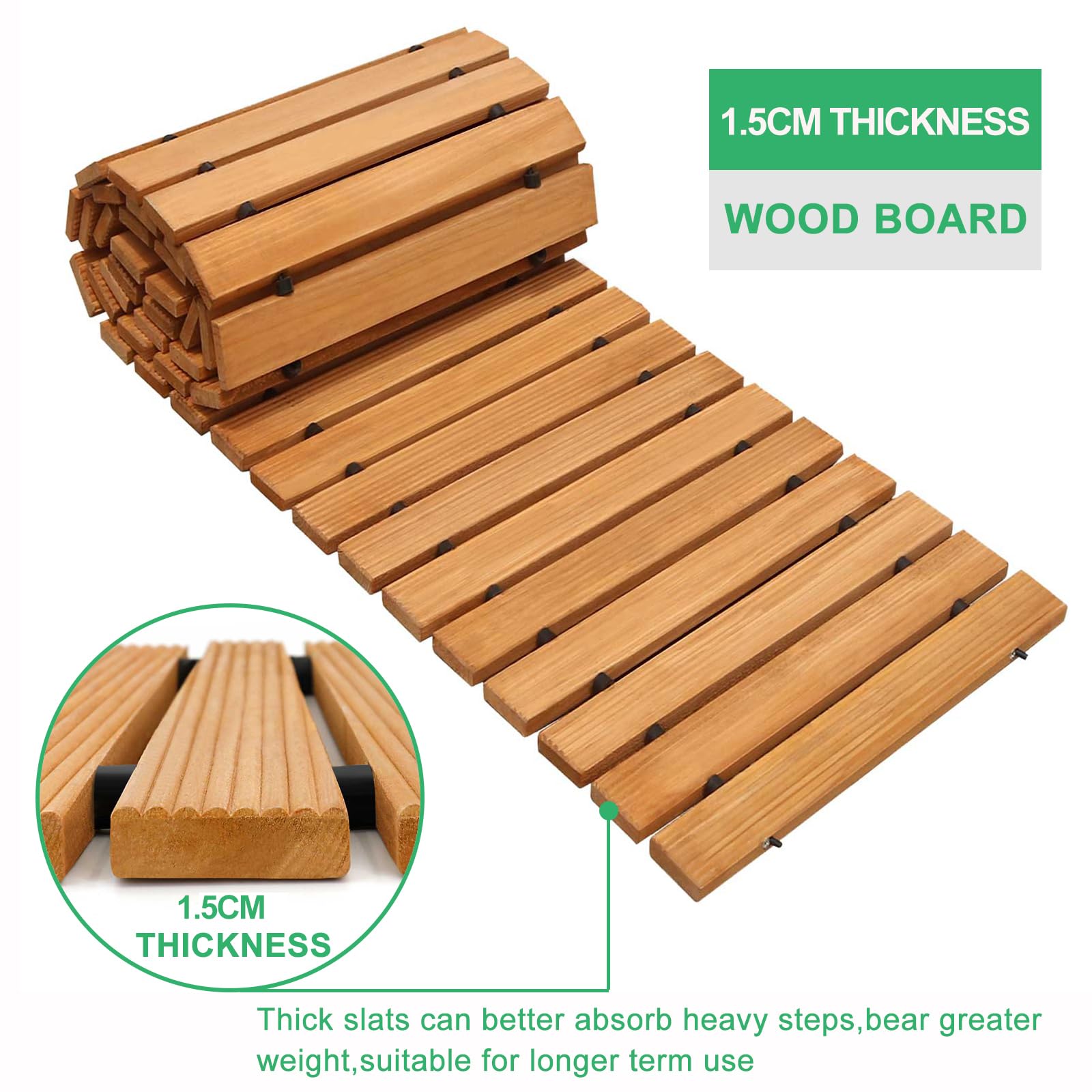 Foto 4 pulgar | Garden Pathway Reliancer, Madera De Cedro Enrollable De 3,7 M, Recta - Venta Internacional.