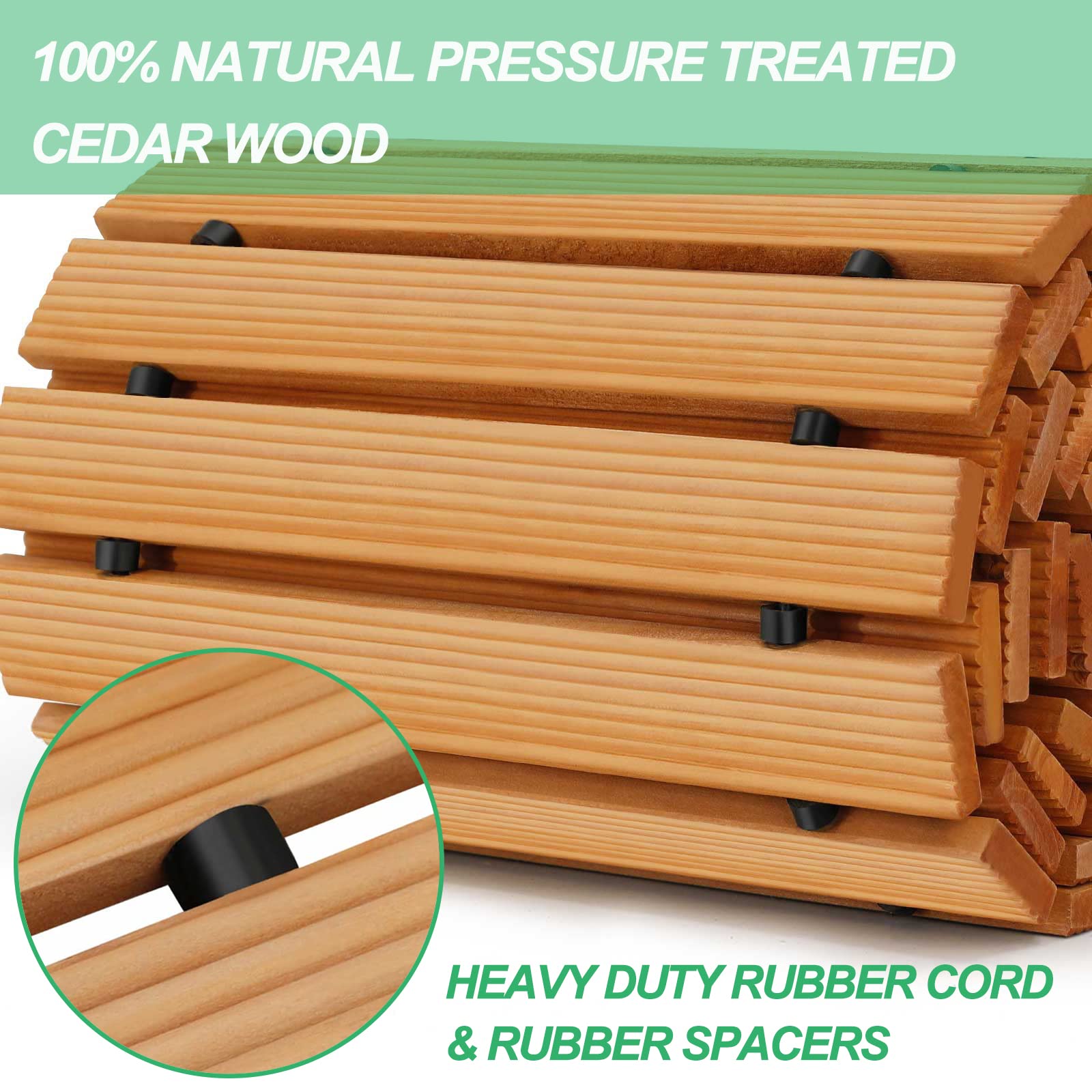 Foto 6 pulgar | Garden Pathway Reliancer, Madera De Cedro Enrollable De 3,7 M, Recta - Venta Internacional.