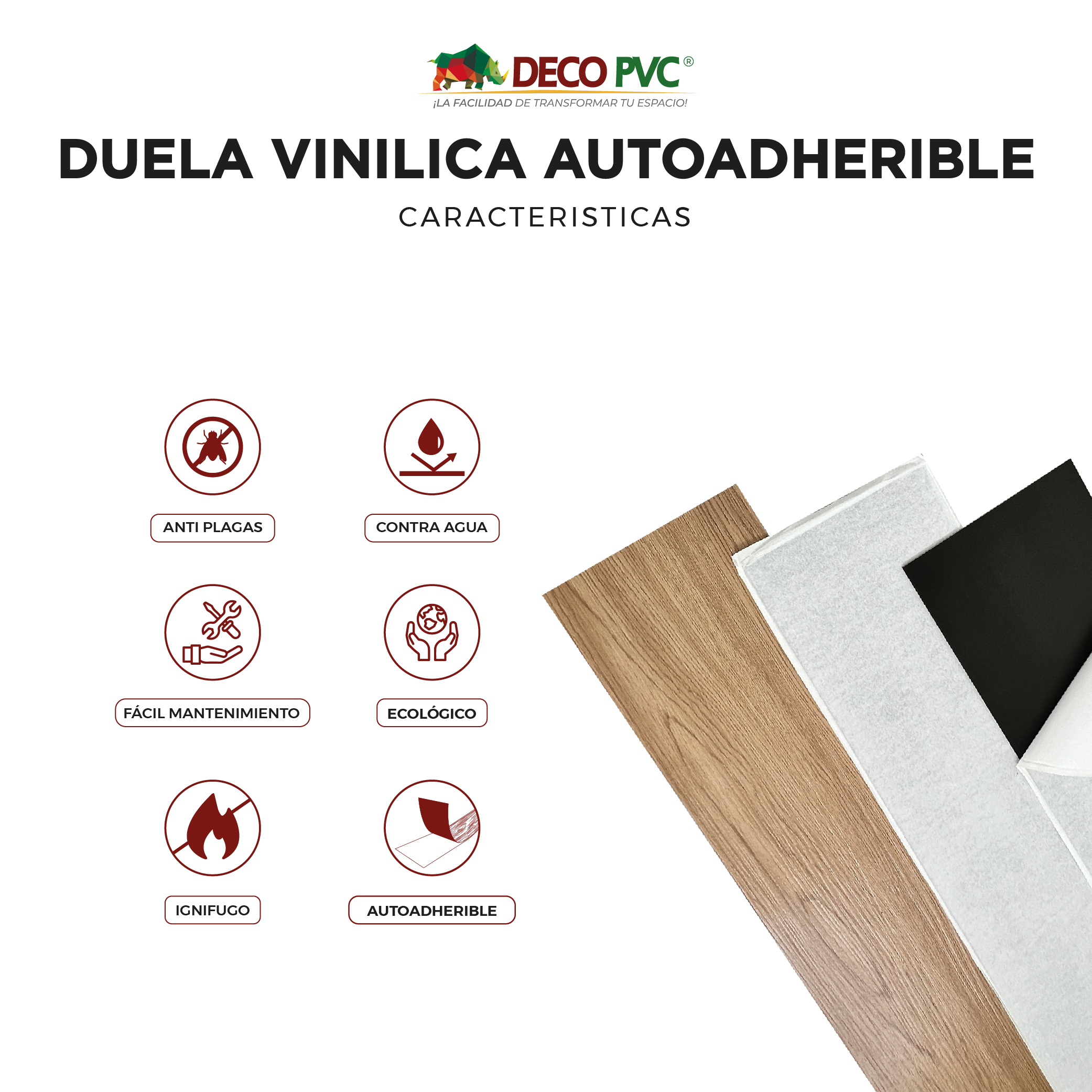 Foto 4 | Duela Vinílica Piso, Pared, Techo / 20 Pzs / Cubre 2.76 M2