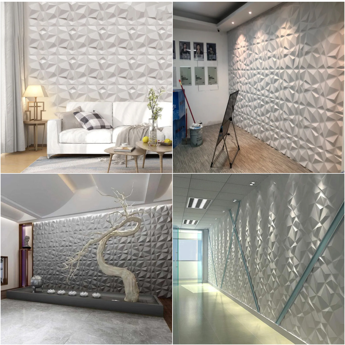 Foto 3 pulgar | 20 Piezas Tablero Decorativos 3d Para Pared – 20 Piezas De 50x50 Cm | Impermeables  Fáciles De Instalar  Esti