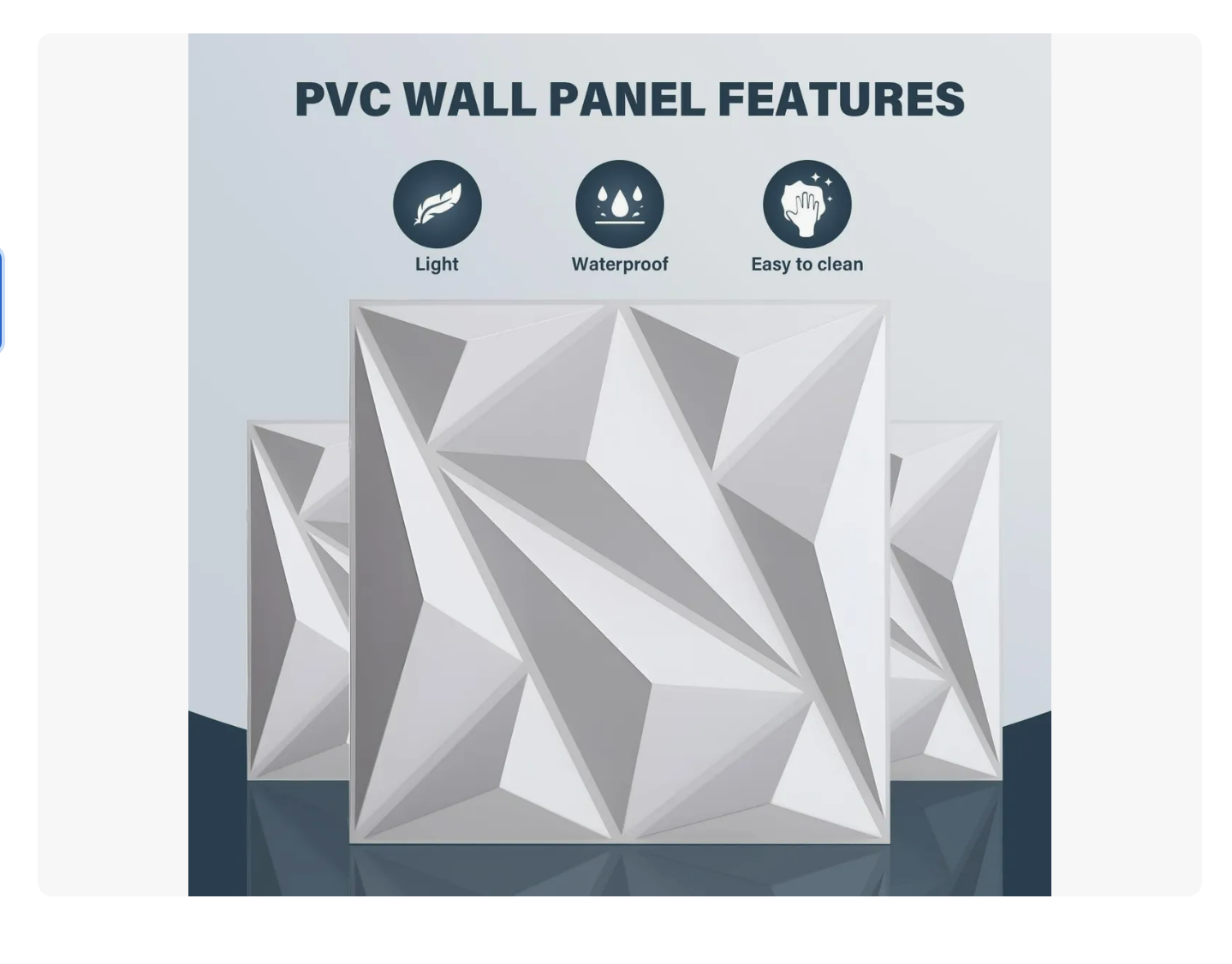 Foto 3 pulgar | Panel Decorativo Pared 3d Pvc Resistente Al Fuego 30cmx30cm 20 Piezas Color Blanco