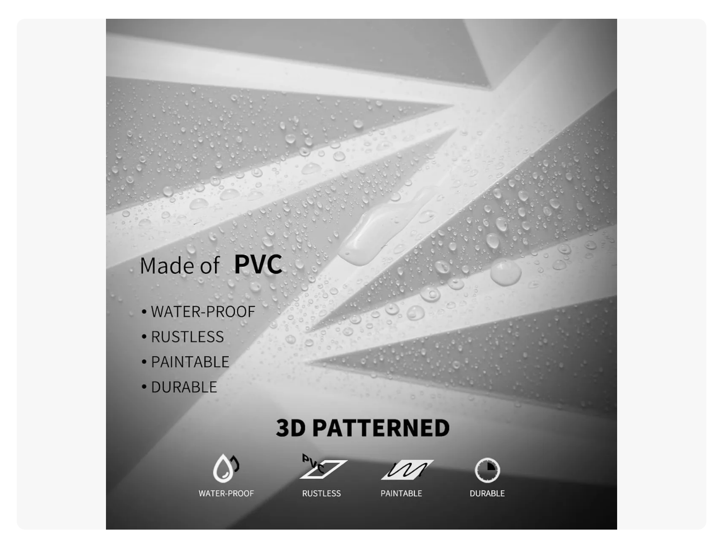 Foto 4 | Panel Decorativo Pared 3d Pvc Resistente Al Fuego 30cmx30cm 20 Piezas Color Blanco