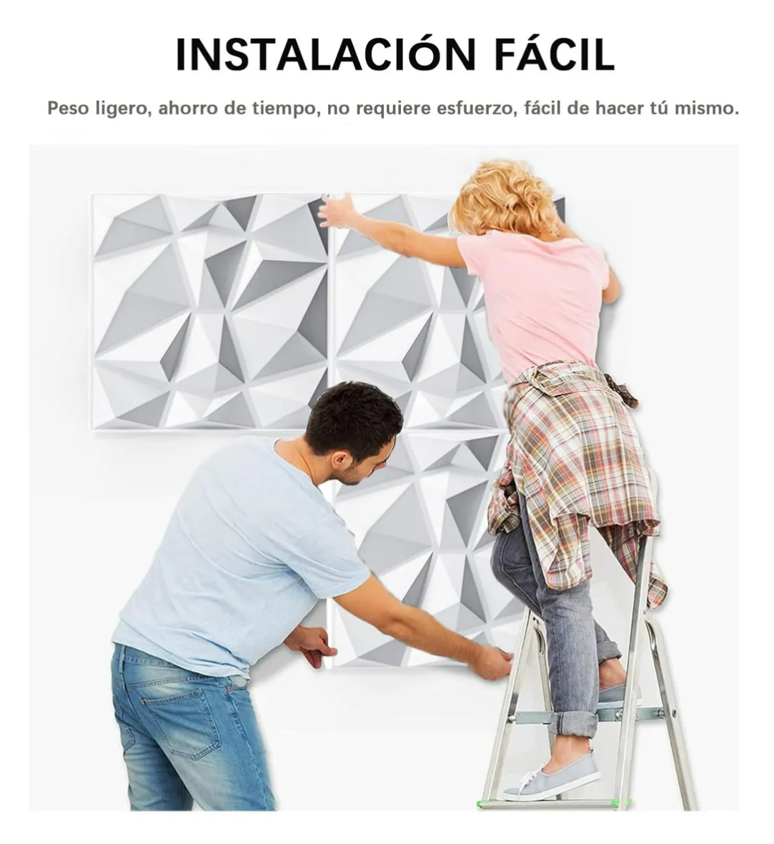 Foto 2 | 20 Piezas Paneles Decorativos 3d Para Pared Color Blanco