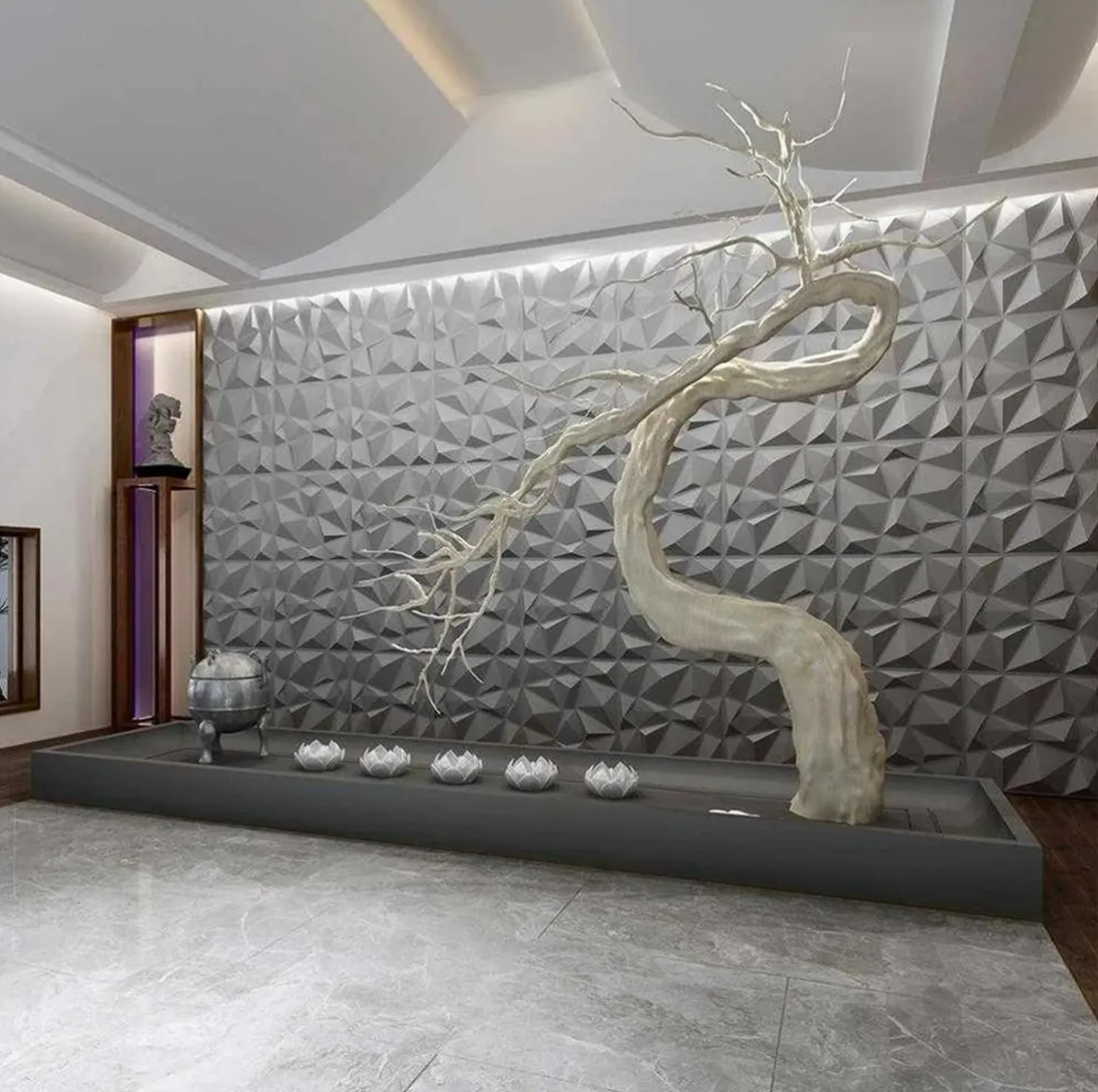 Foto 5 pulgar | 20 Piezas Paneles Decorativos 3d Para Pared Color Blanco