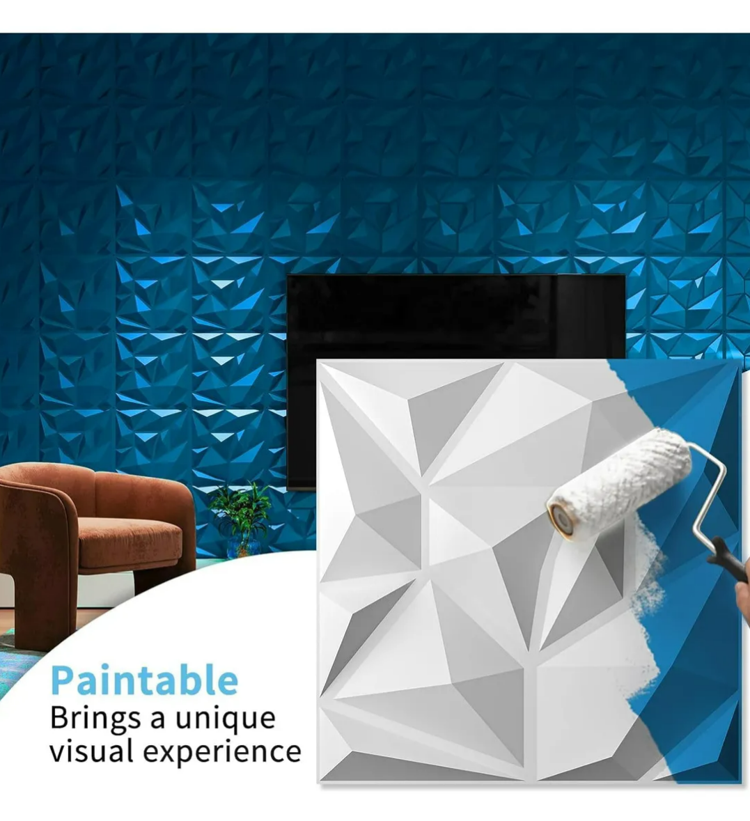 Foto 5 | 20 Piezas Paneles Decorativos 3d Para Pared Color Blanco