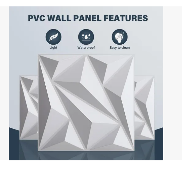 Foto 3 pulgar | Panel Decorativo Pared 3d Pvc Resistente Al Fuego 30cmx30cm