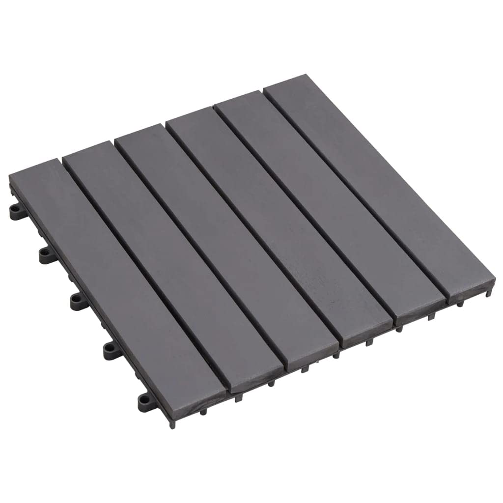 Foto 3 pulgar | Baldosas Vidaxl De Madera Maciza De Acacia Gris Lavada  30 Unidades - Venta Internacional.