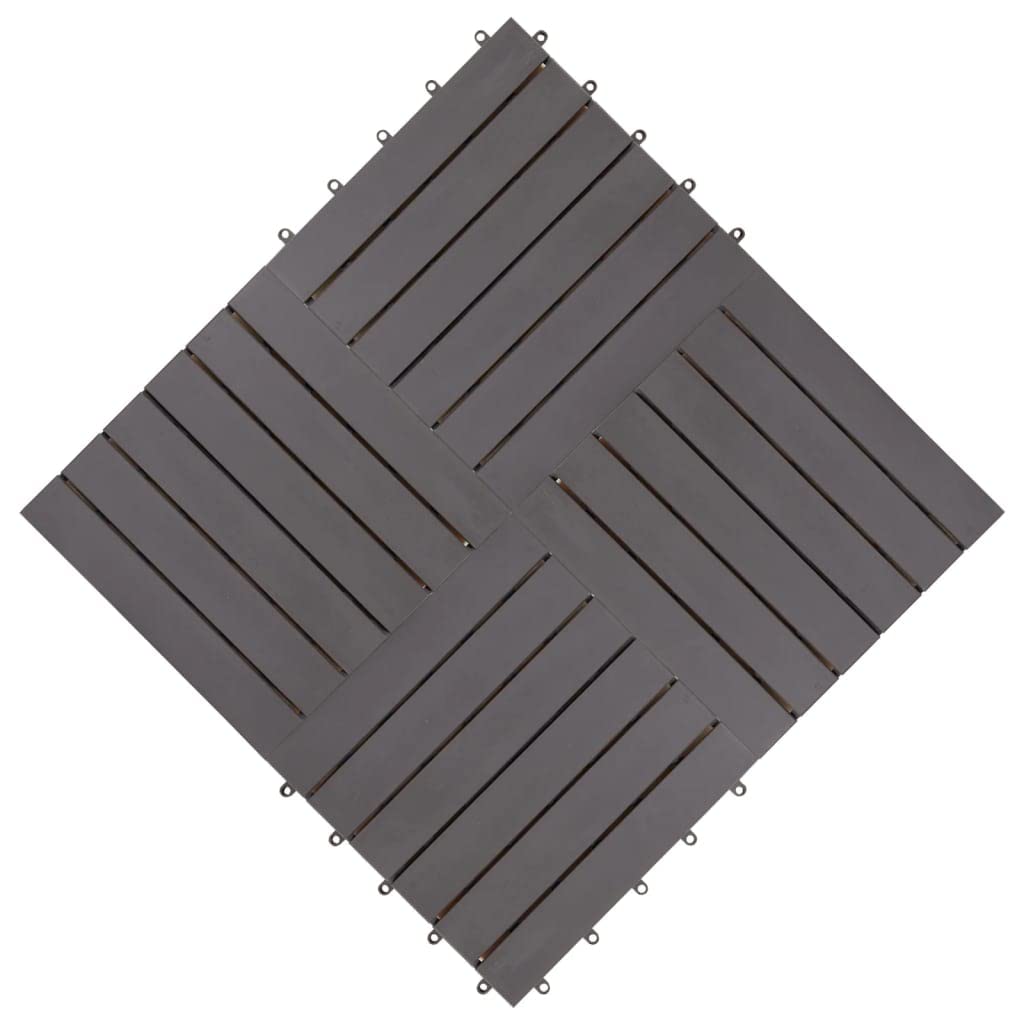 Foto 4 pulgar | Baldosas Vidaxl De Madera Maciza De Acacia Gris Lavada  30 Unidades - Venta Internacional.