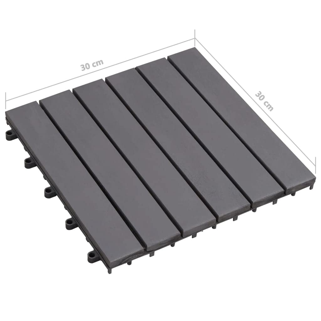 Foto 5 pulgar | Baldosas Vidaxl De Madera Maciza De Acacia Gris Lavada  30 Unidades - Venta Internacional.