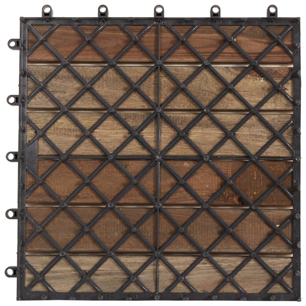 Foto 5 | Baldosas Vidaxl De Madera Maciza De Acacia Gris Lavada  30 Unidades - Venta Internacional.