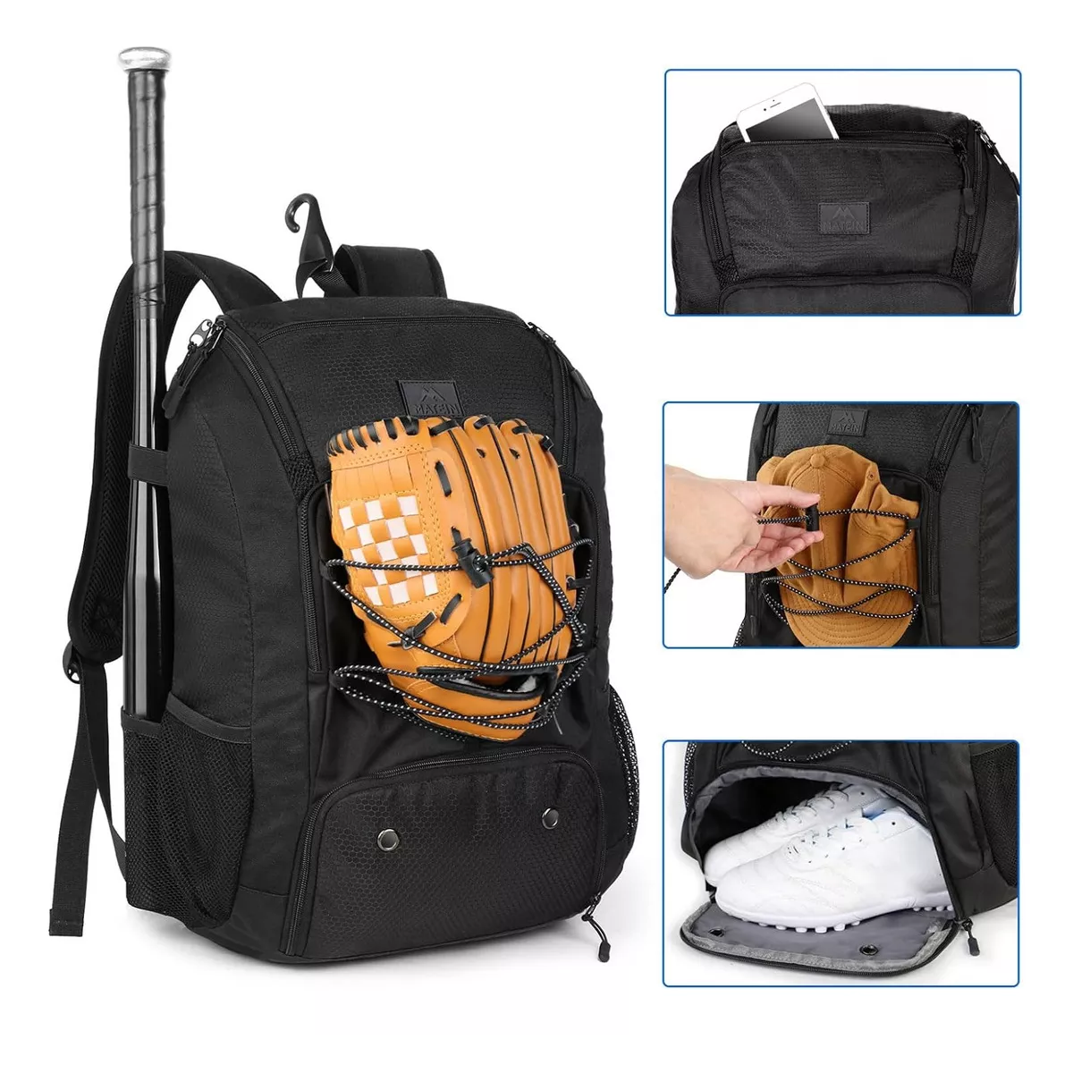 Foto 4 pulgar | Mochilas De Beisbol, Eo Safe Imports Esi-15839 Negro