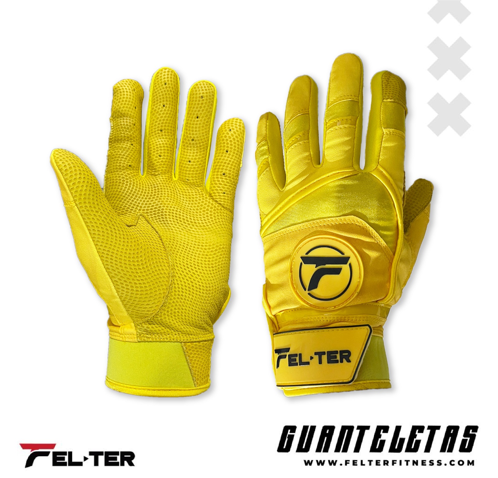 Foto 3 pulgar | Guantes Beisbol Bateo Amarillo (XL), Guanteletas Para Batear