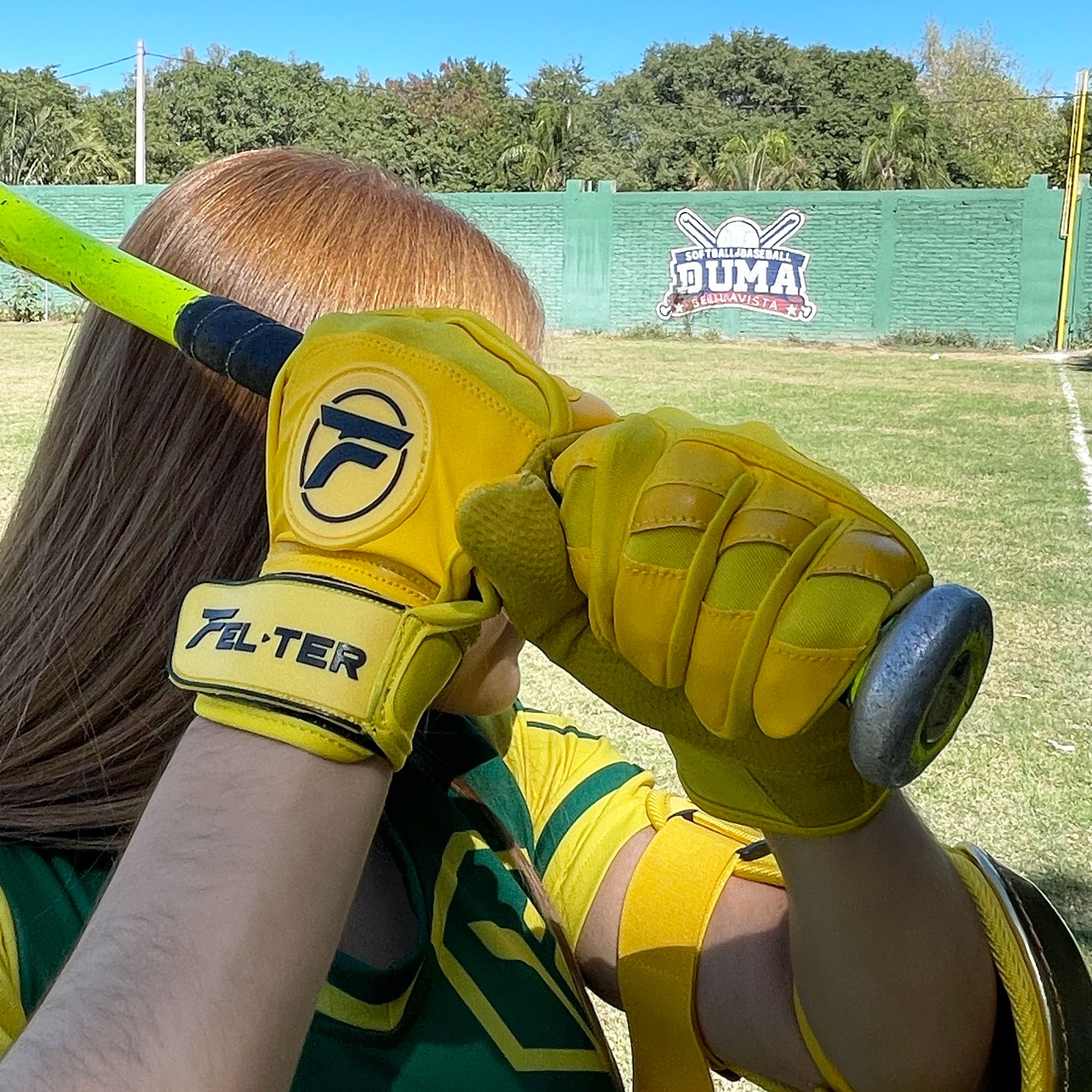 Foto 4 pulgar | Guantes Beisbol Bateo Amarillo (XL), Guanteletas Para Batear