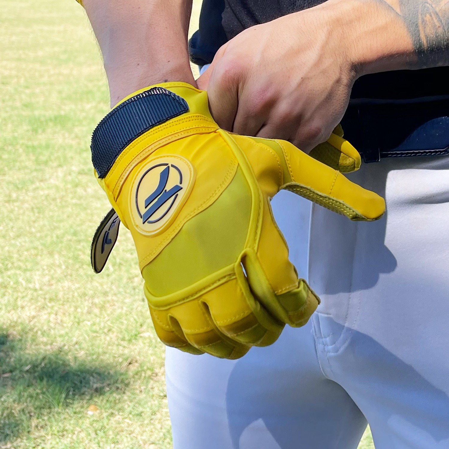 Foto 7 pulgar | Guantes Beisbol Bateo Amarillo (XL), Guanteletas Para Batear