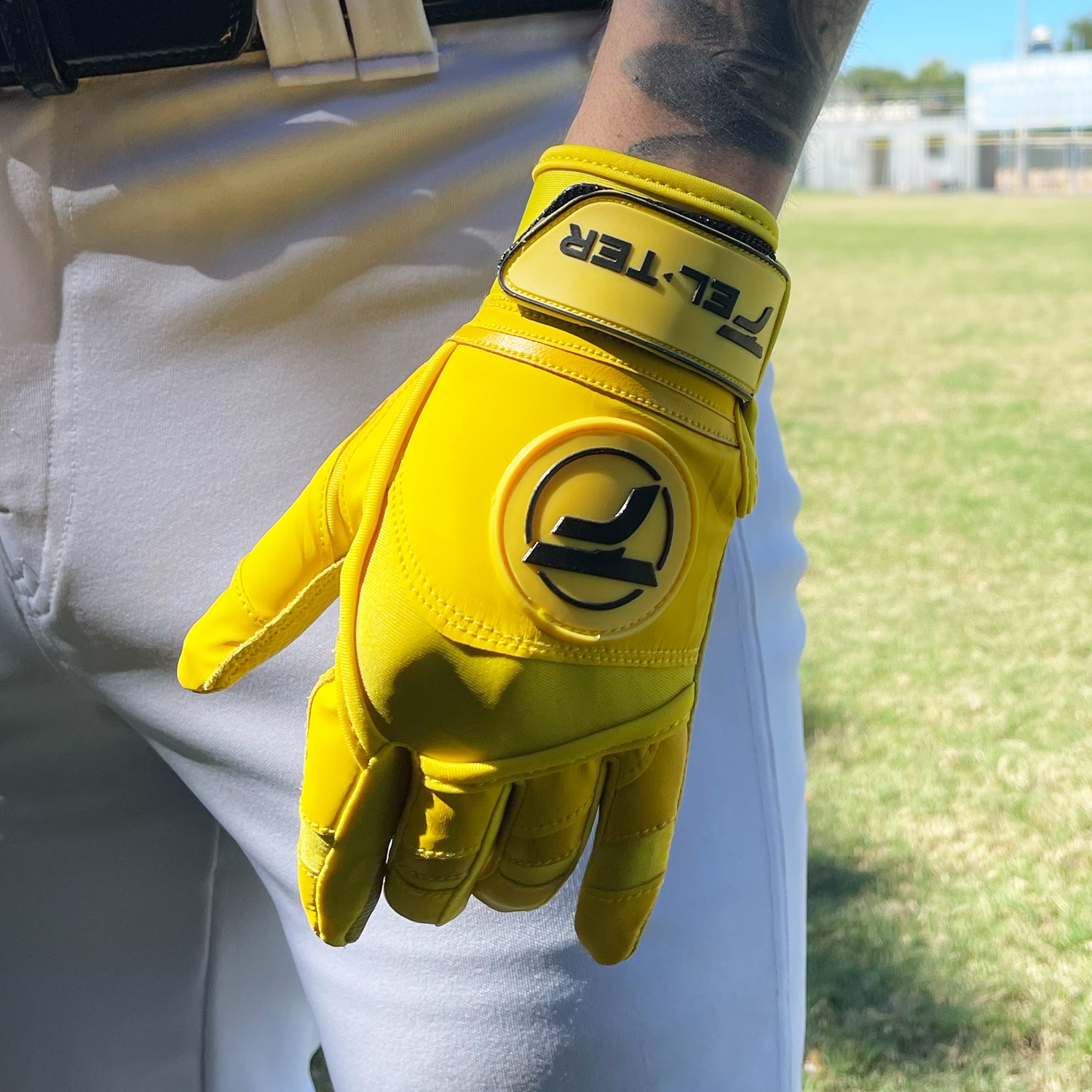 Foto 8 pulgar | Guantes Beisbol Bateo Amarillo (XL), Guanteletas Para Batear