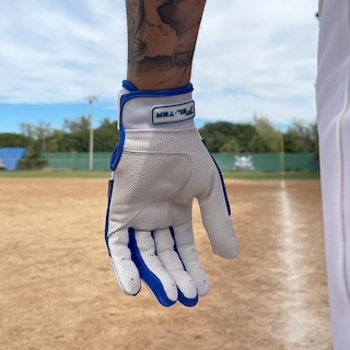 Foto 7 | Guantes de Beisbol para Batear Felter Fitness Premium - Blanco/Azul -S