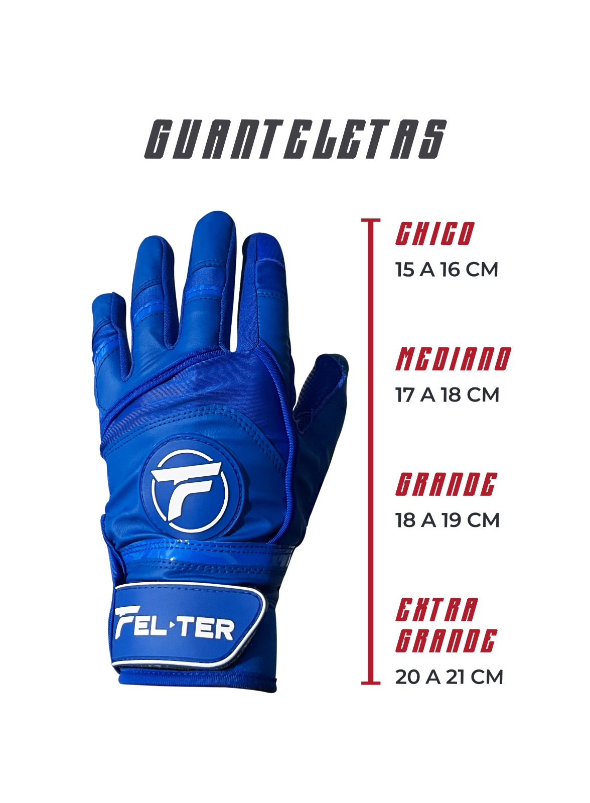 Foto 6 pulgar | Guantes de beisbol para batear Felter Fitness Premium Azul L