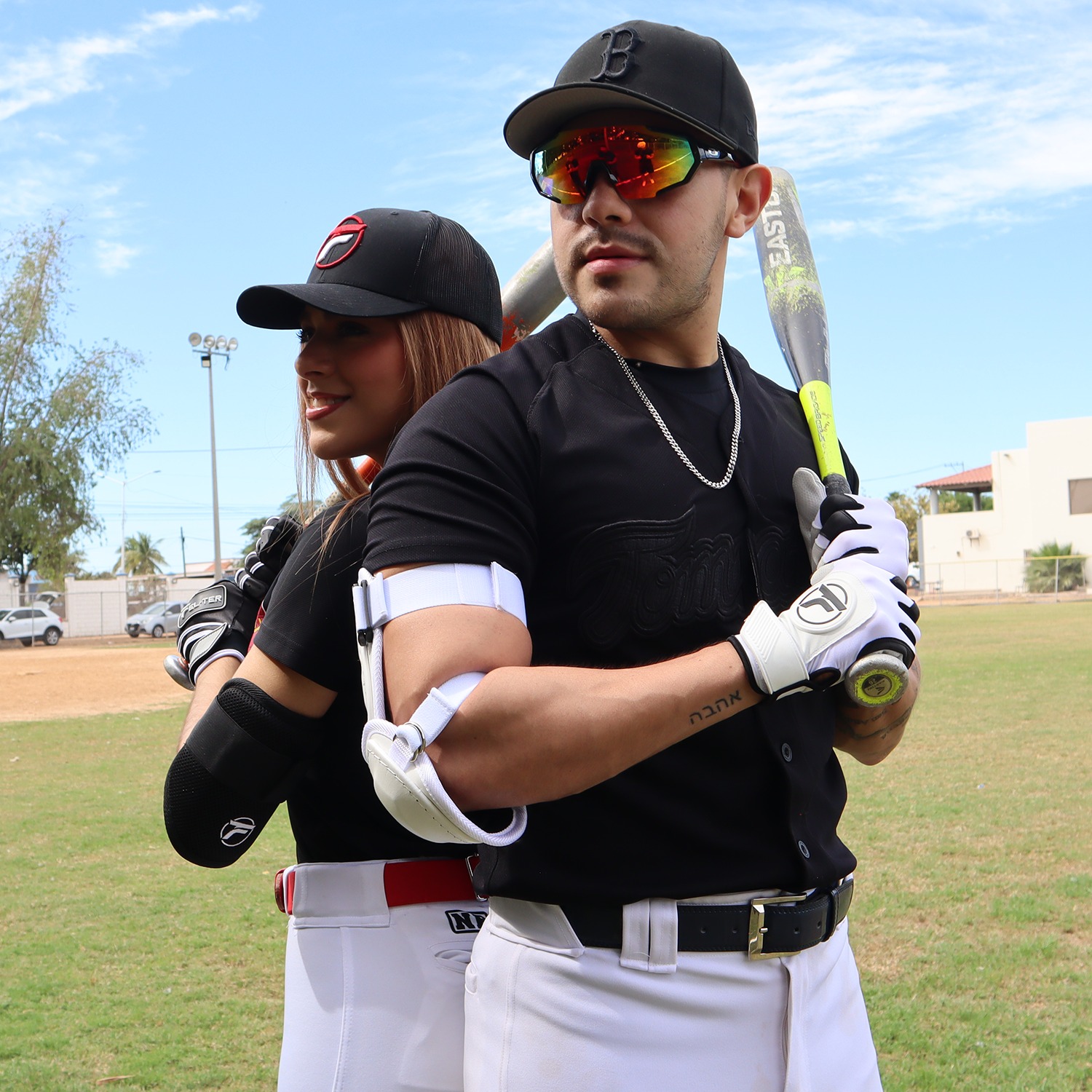 Foto 7 pulgar | Guantes de beisbol para batear Felter Fitness Premium Blanco/Negro - L