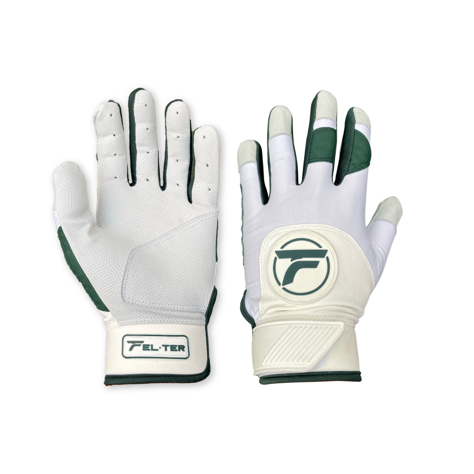 Foto 2 pulgar | Guantes Beisbol Bateo Bicolor Blanco/verde S Guanteletas Para Batear Premium - Felter Sports