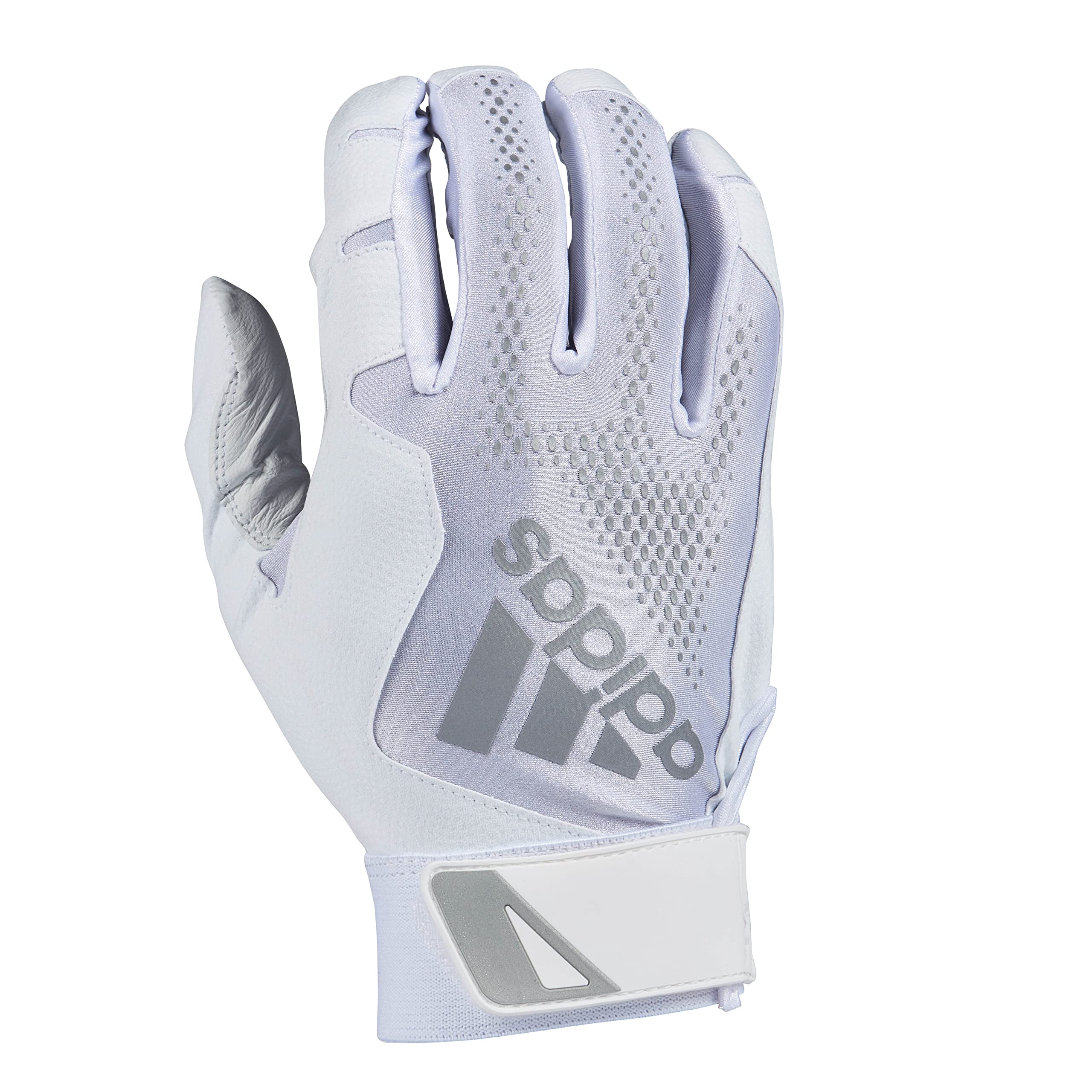 Guante De Bateo Adidas Diamond King 3.0 De Piel Blanco/plateado - Venta Internacional.