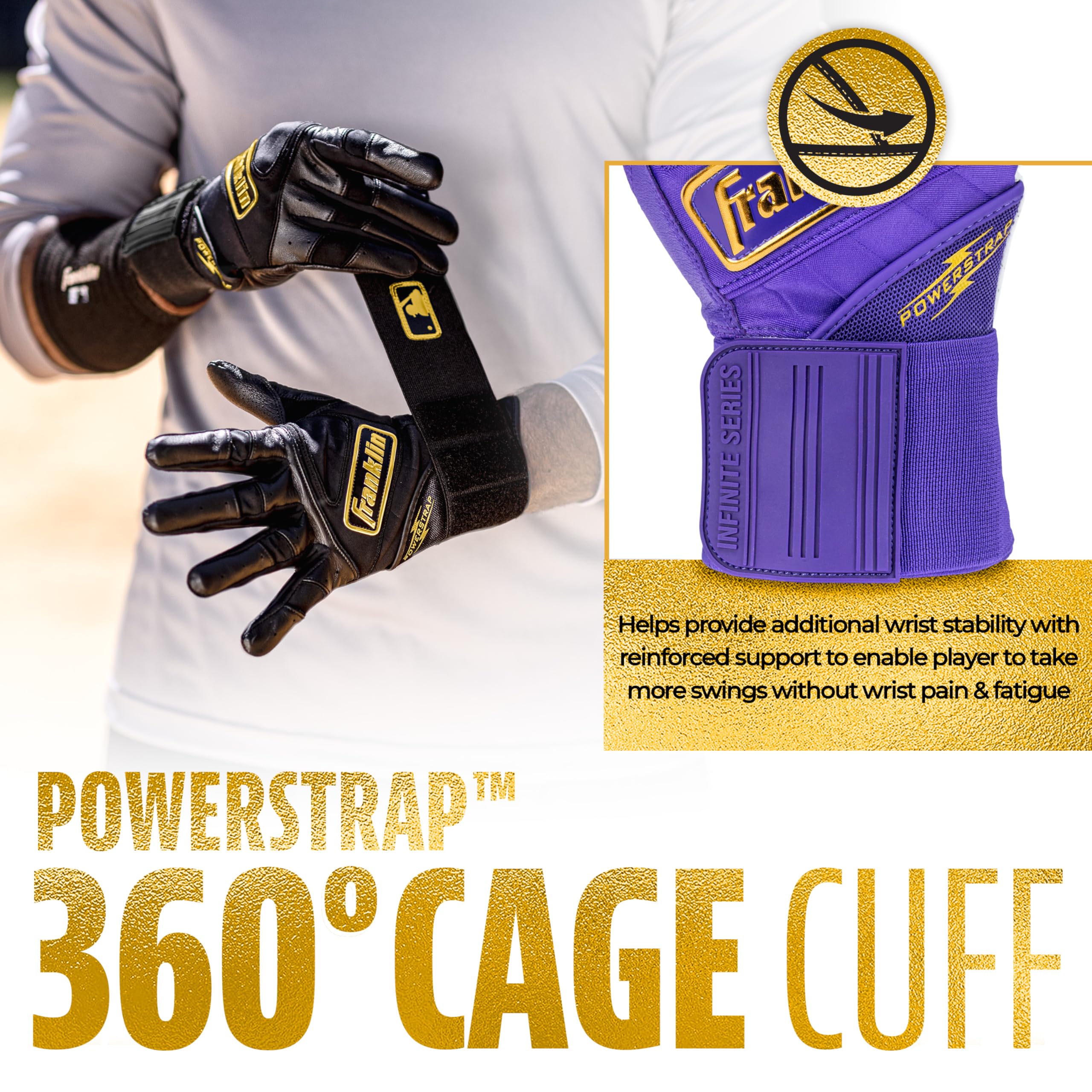 Foto 5 pulgar | Guantes De Bateo Franklin Sports Infinite Powerstrap Para Adultos - Venta Internacional.