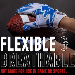 Foto 2 | Guantes De Receptor De Fútbol Franklin Sports Detroit Lions Nfl - Venta Internacional.